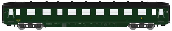 REE Modeles VB-197 - French SNCF set of three DEV AO U46 A21/2B6 Green 306, black frame and roof, Skirt Era IIIA